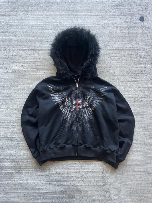 D3ATH Fur Hoodie